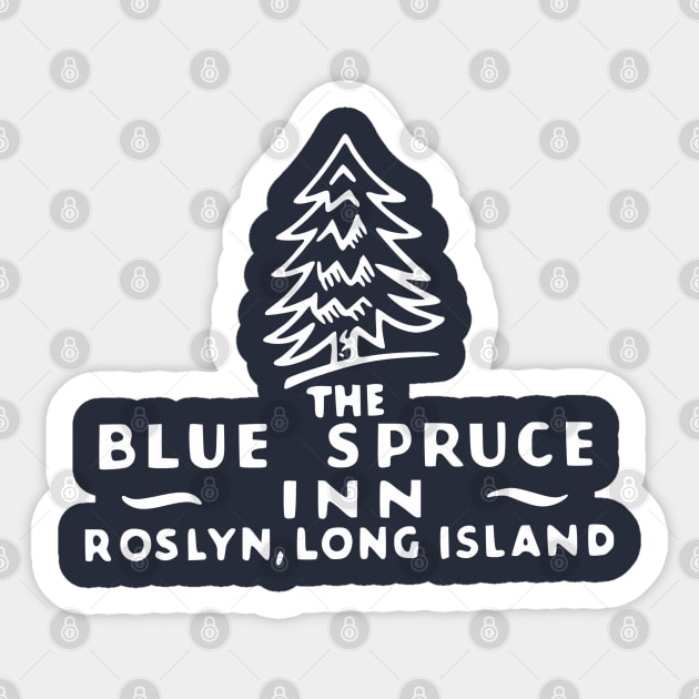 Blue Spruce Inn Roslyn Long Island New York Sticker by Yesteeyear